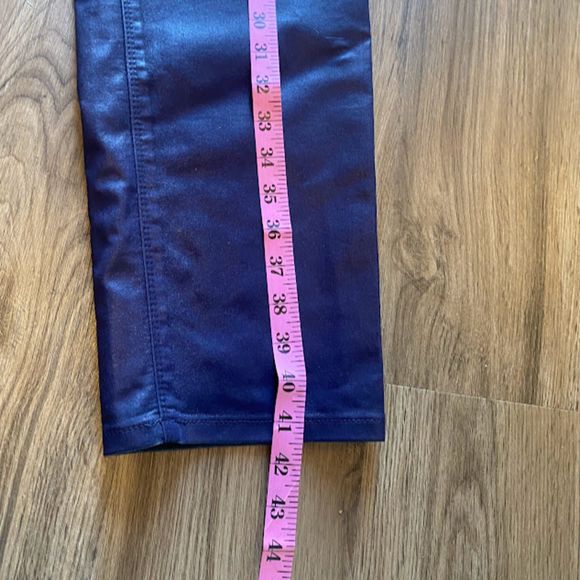 NWT Platinum Chico’s Slim Leg Pants Navy Blue Cotton Blend 3 - Picture 4 of 7